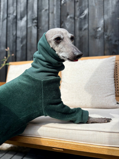 Fleece Lined Sweatshirt Suit - Bottle Green