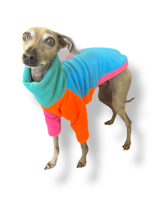 Fleece Jumper - Neon Colourblock