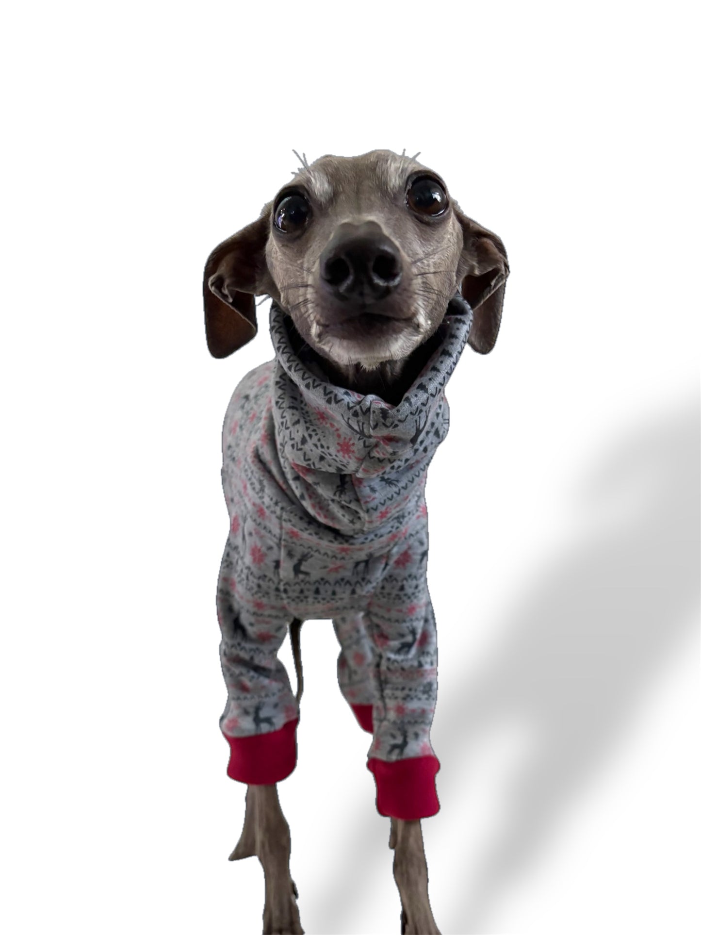 Christmas Fleece Lined Sweatshirt - Fair Isle Reindeers