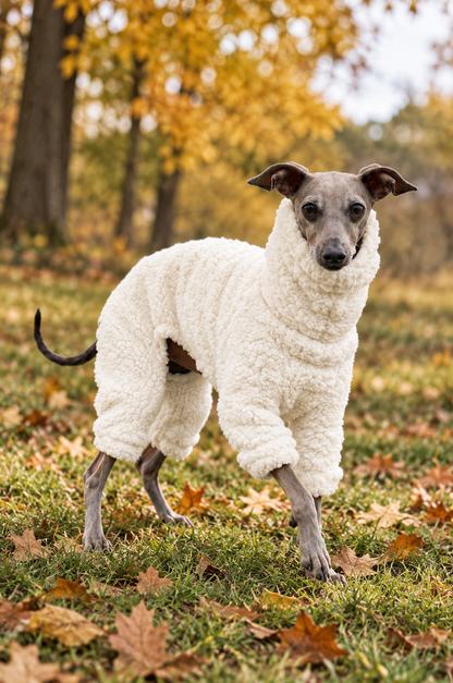 Cuddle Fur Fleece Suit - Ivory