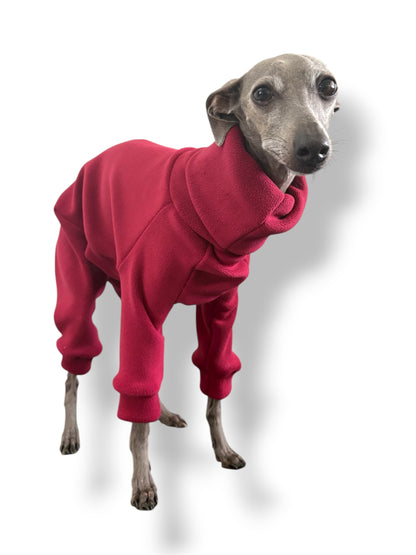 Ultra-Stretch Fleece Suit - Red