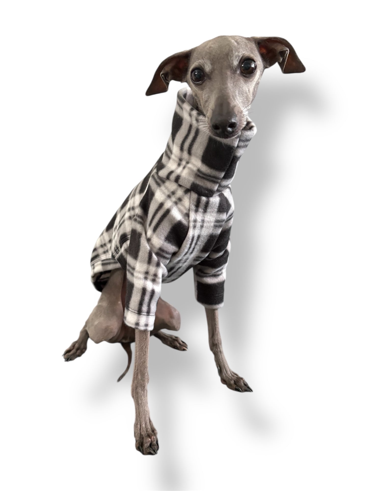 Lightweight Fleece Jumper - Black Check