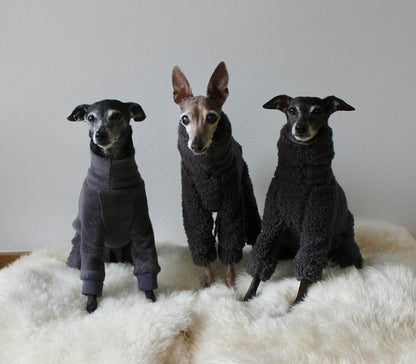 Cuddle Fur Fleece Suit - Dark Grey