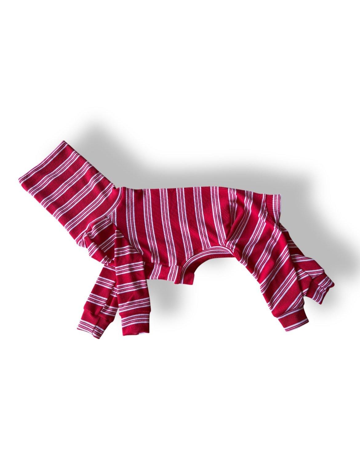Ribbed Jersey Suit - Red Stripe