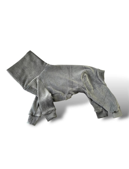 Jumbo Cord Jersey Suit - Grey