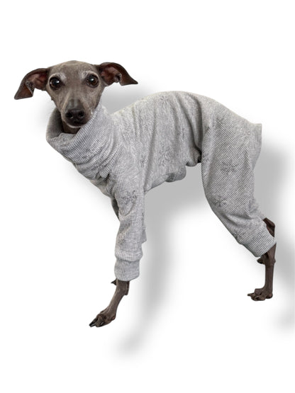 Ribbed Jersey Suit - Snowflakes