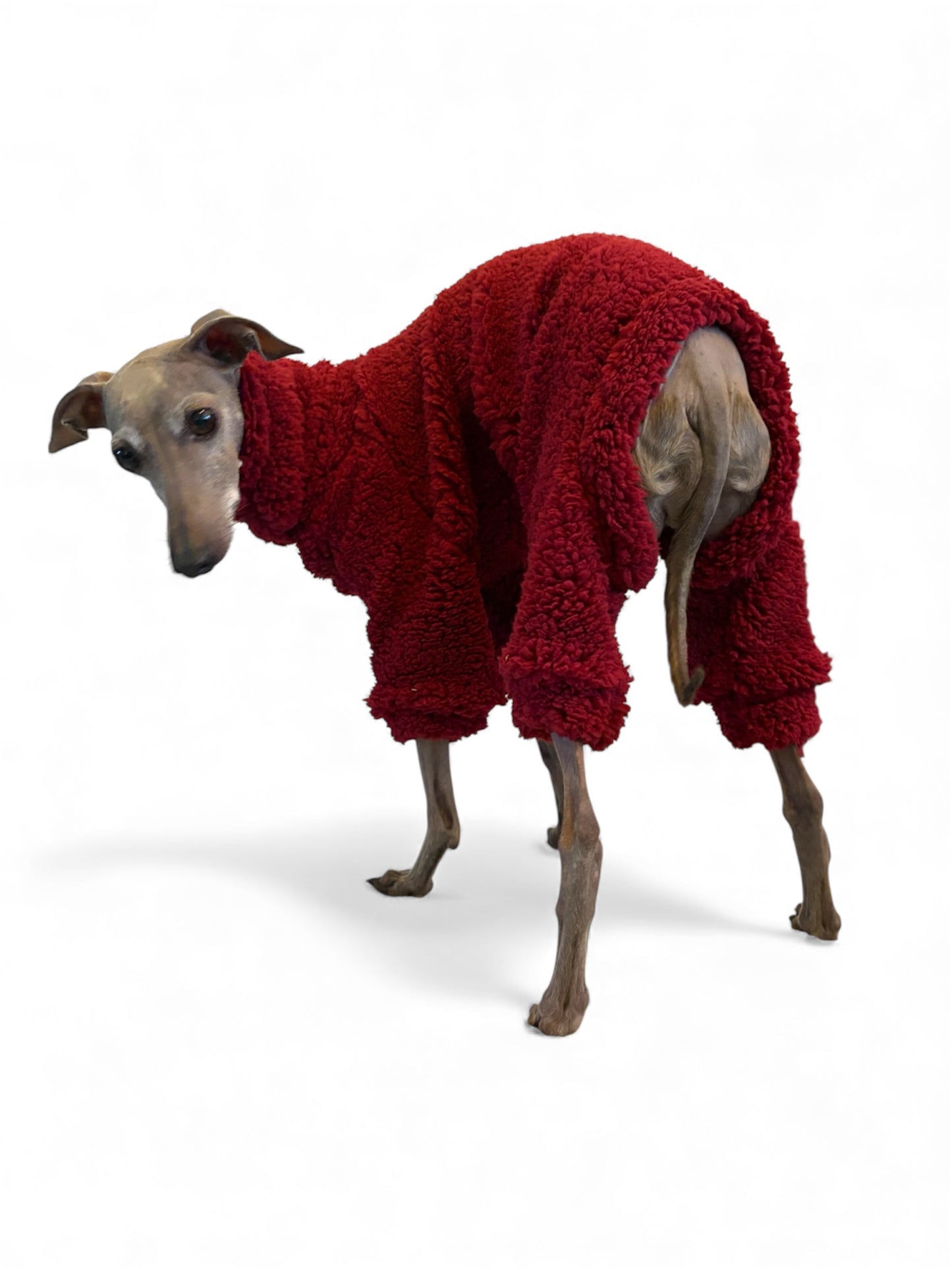 Cuddle Fur Fleece Suit - Burgundy