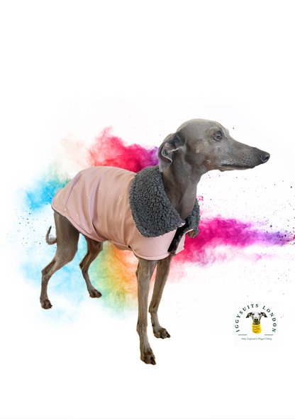 Rain Mac - Pink Submarines & Boucle Fleece Lining