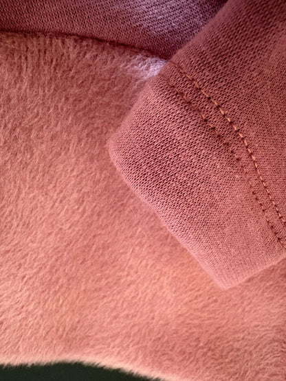 Fleece Lined Sweatshirt Jumper - Dusky Pink