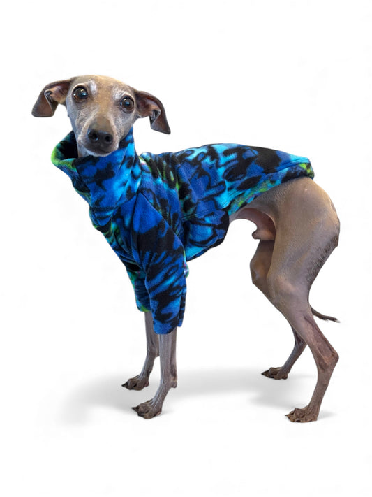 Fleece Jumper - Tie Dye Ammonite Swirls