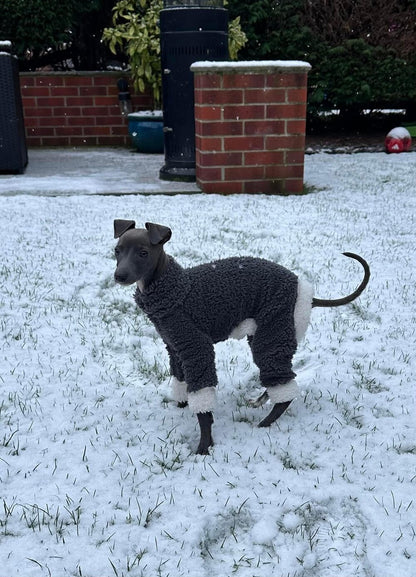 Cuddle Fur Fleece Suit - Light Grey