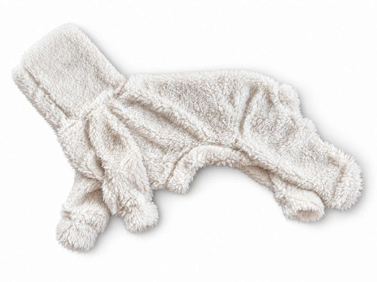 Cuddle Fur Fleece Suit - Ivory