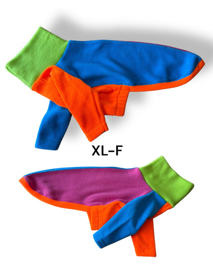 Fleece Jumper - Neon Colourblock