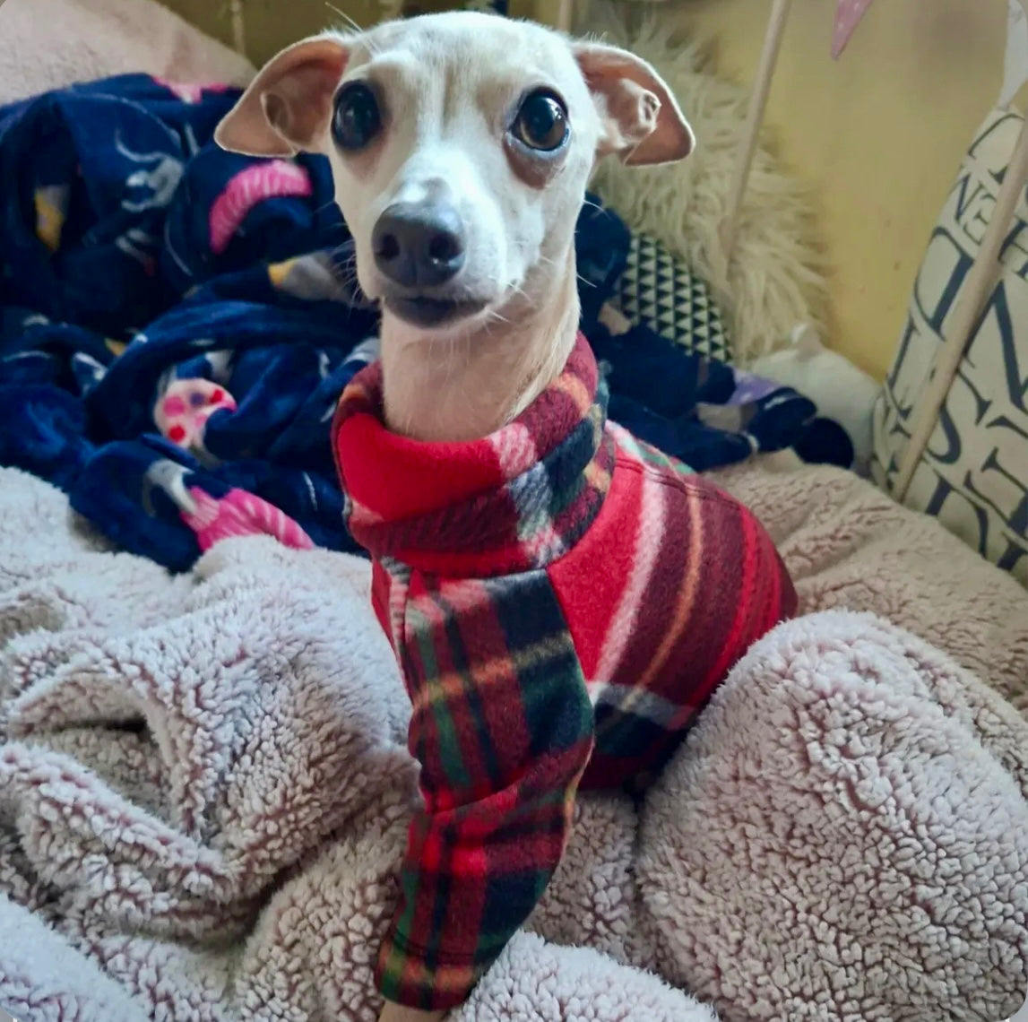 Fleece Jumper - Christmas Tartan