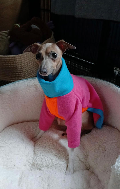 Fleece Jumper - Neon Colour Block