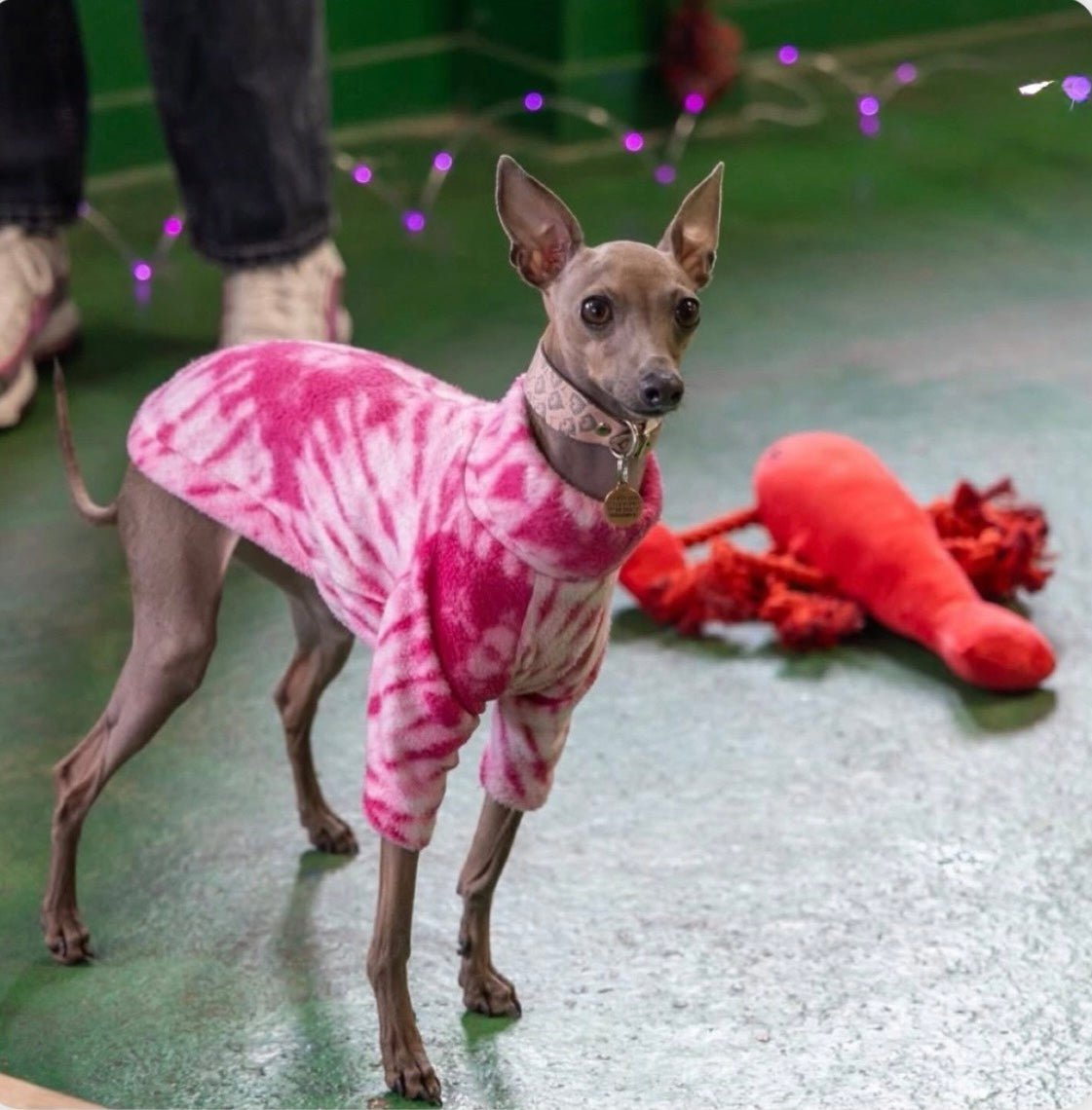 Fleece Jumper - Pink Tie Dye