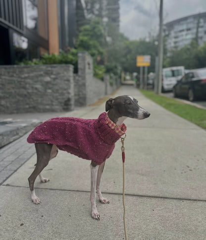 Knitted Coat - Button Up - Speckled Plum