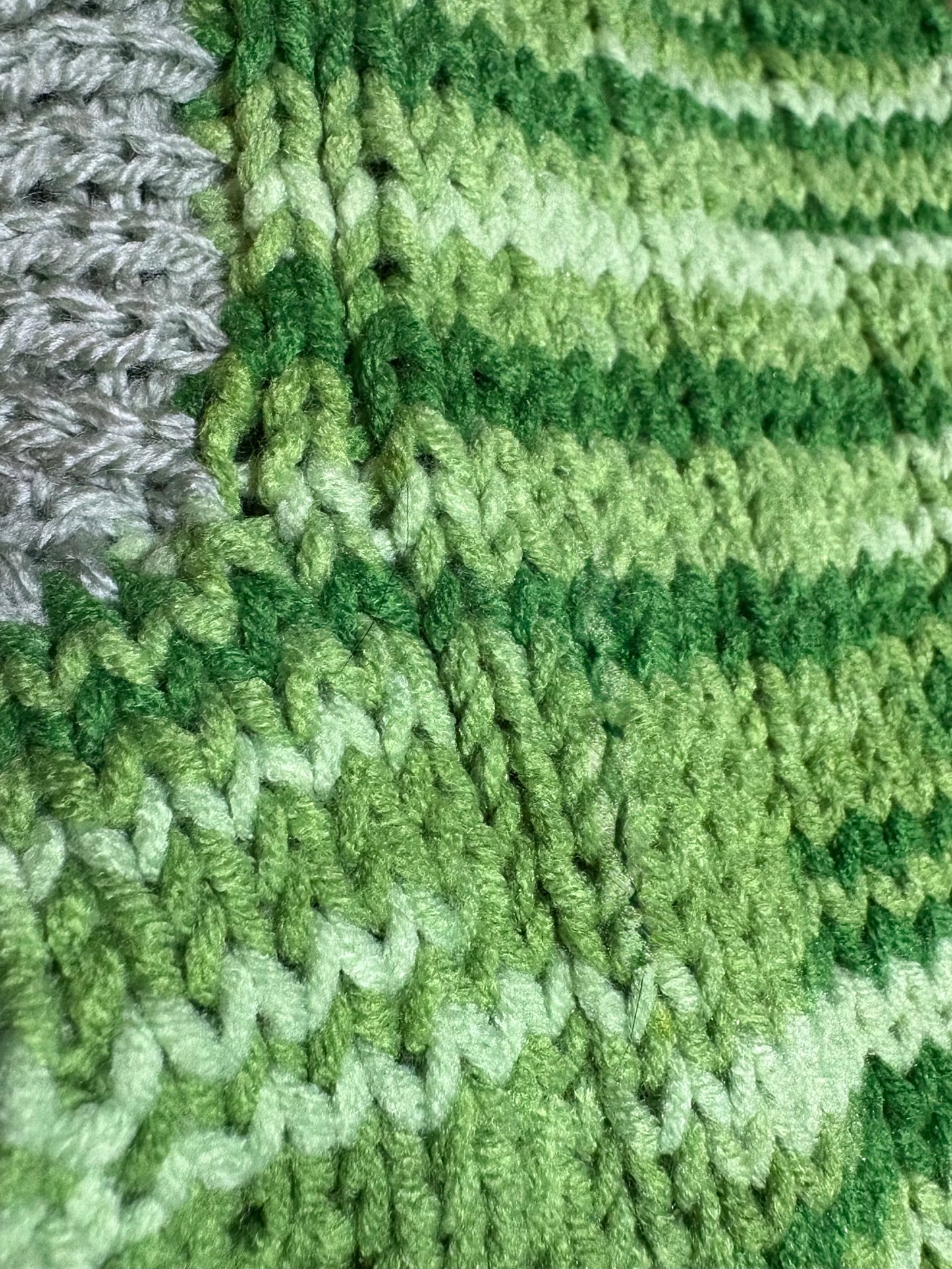 Knitted Jumper - Green Pixels