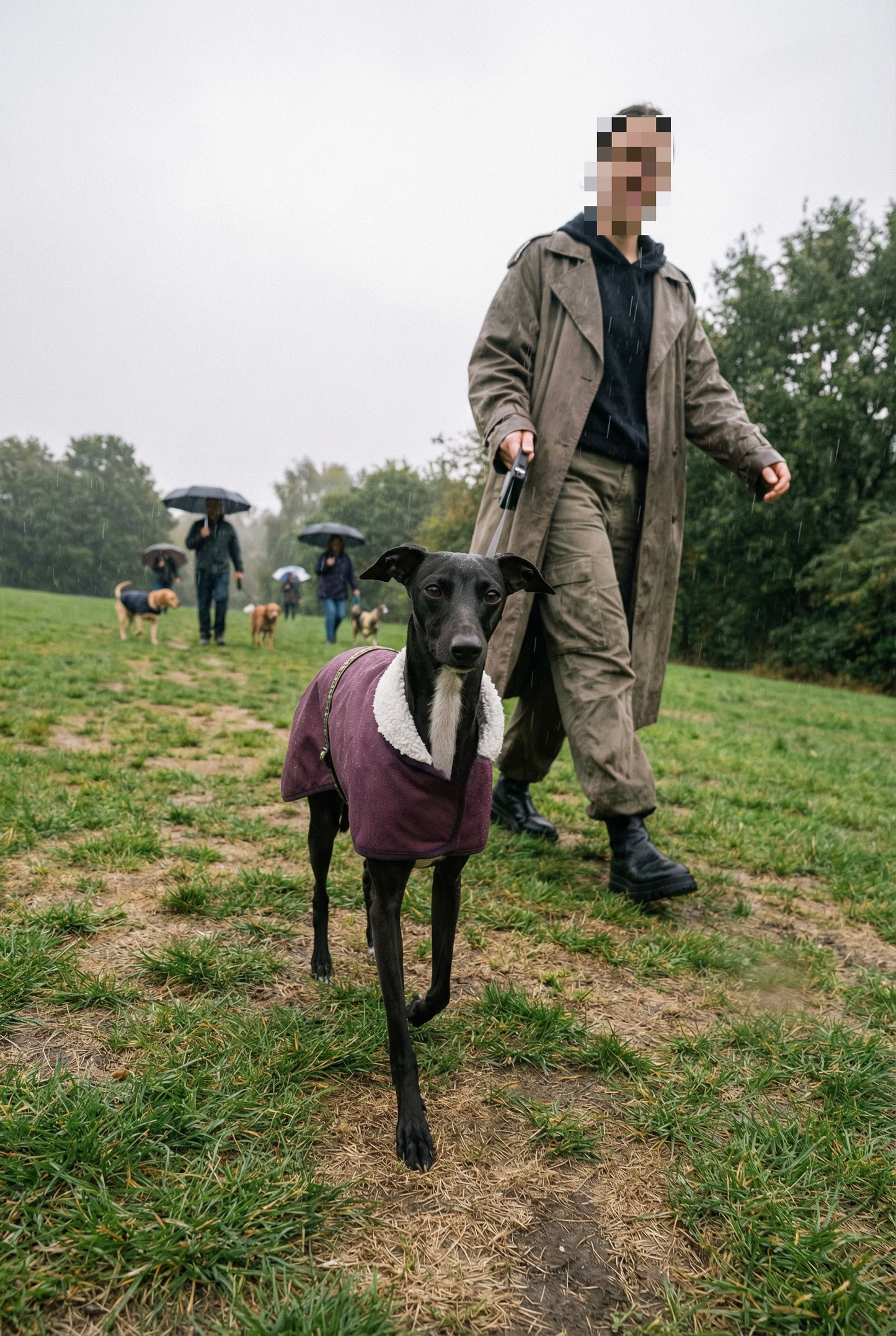 Waterproof Rain Mac - Burgundy