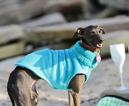 Sherpa Lined Fleece Vest - Cyan