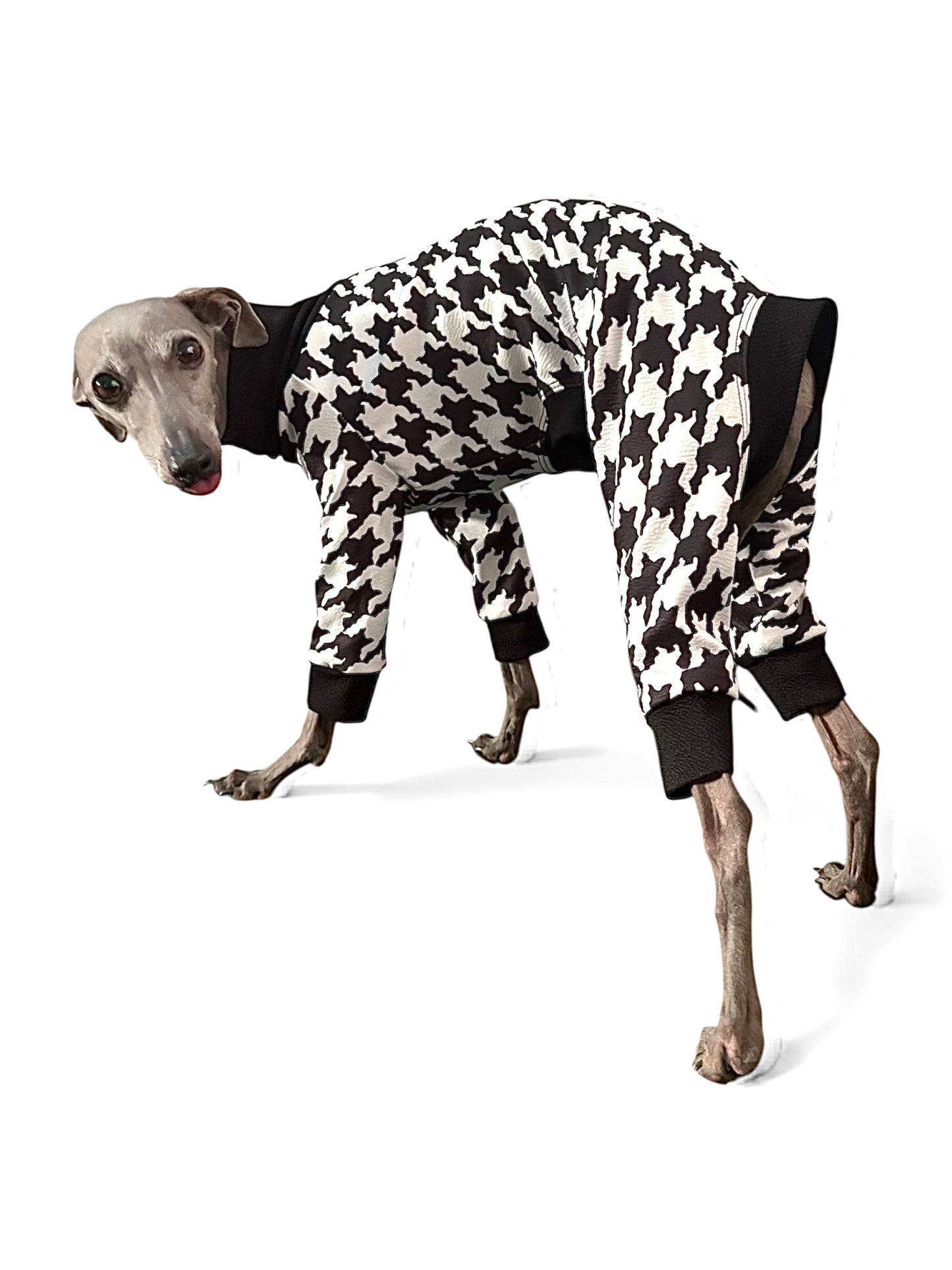 Scuba Jersey Suit - Dogtooth