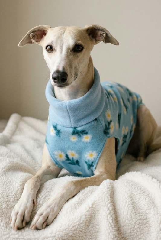 Fleece Vest - Blue Daisies