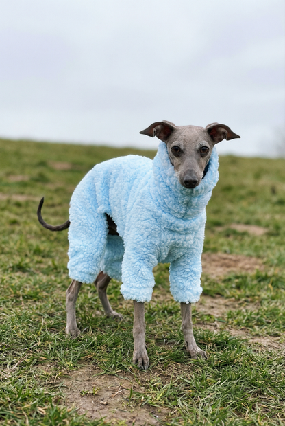 Cuddle Fur Fleece Suit - Baby Blue