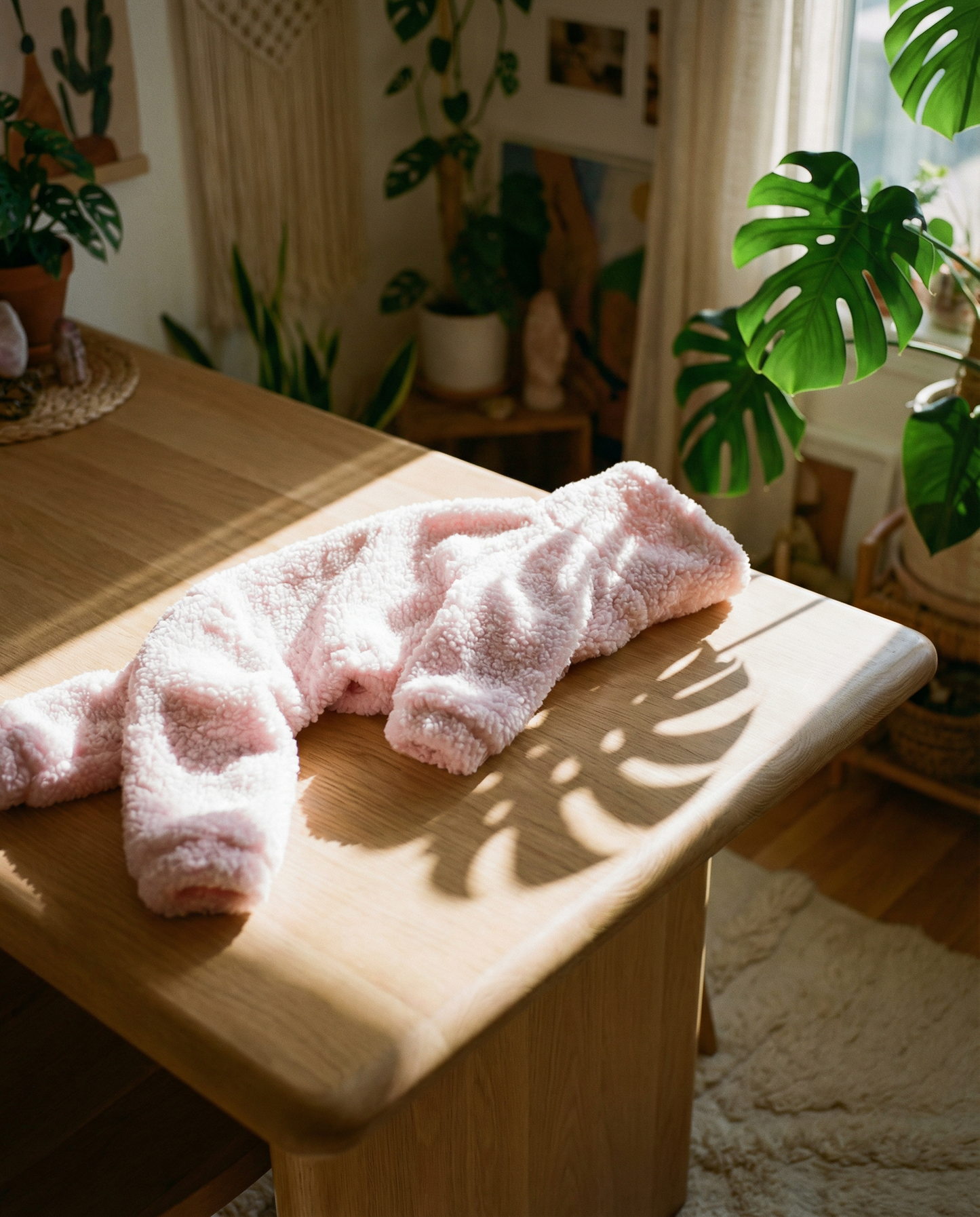 Cuddle Fur Fleece Suit - Baby Pink