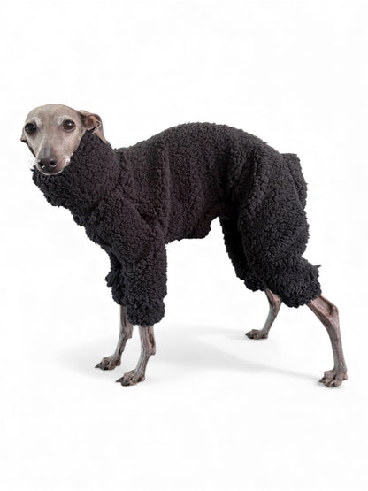 Cuddle Fur Fleece Suit - Black