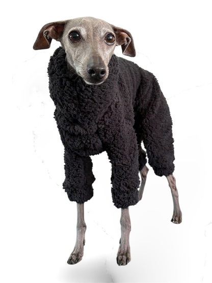 Cuddle Fur Fleece Suit - Black