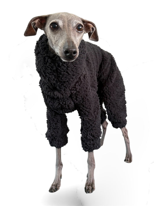 Cuddle Fur Fleece Suit - Black
