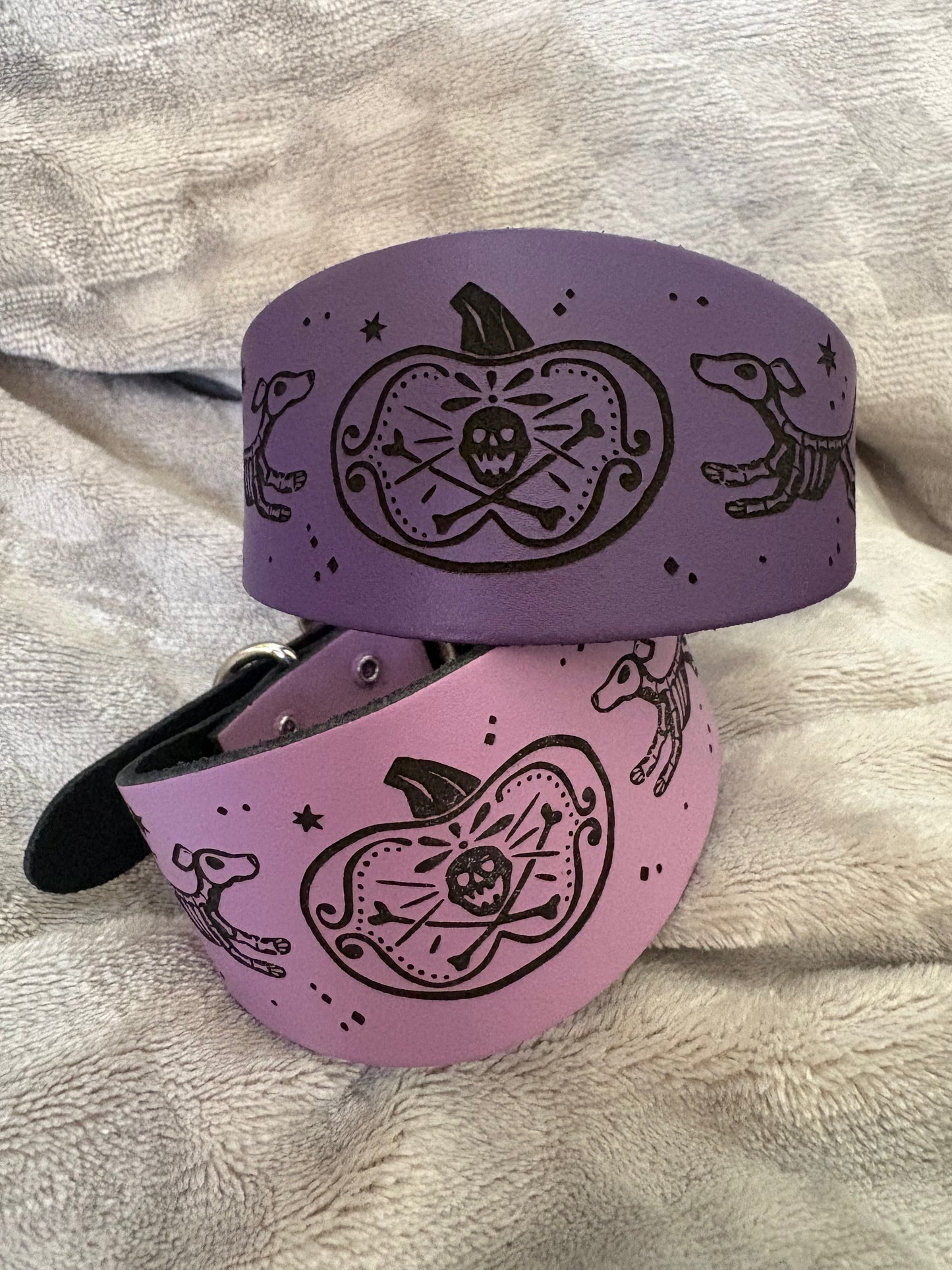 Leather Collar - HALLOWEEN - Skele-Hounds