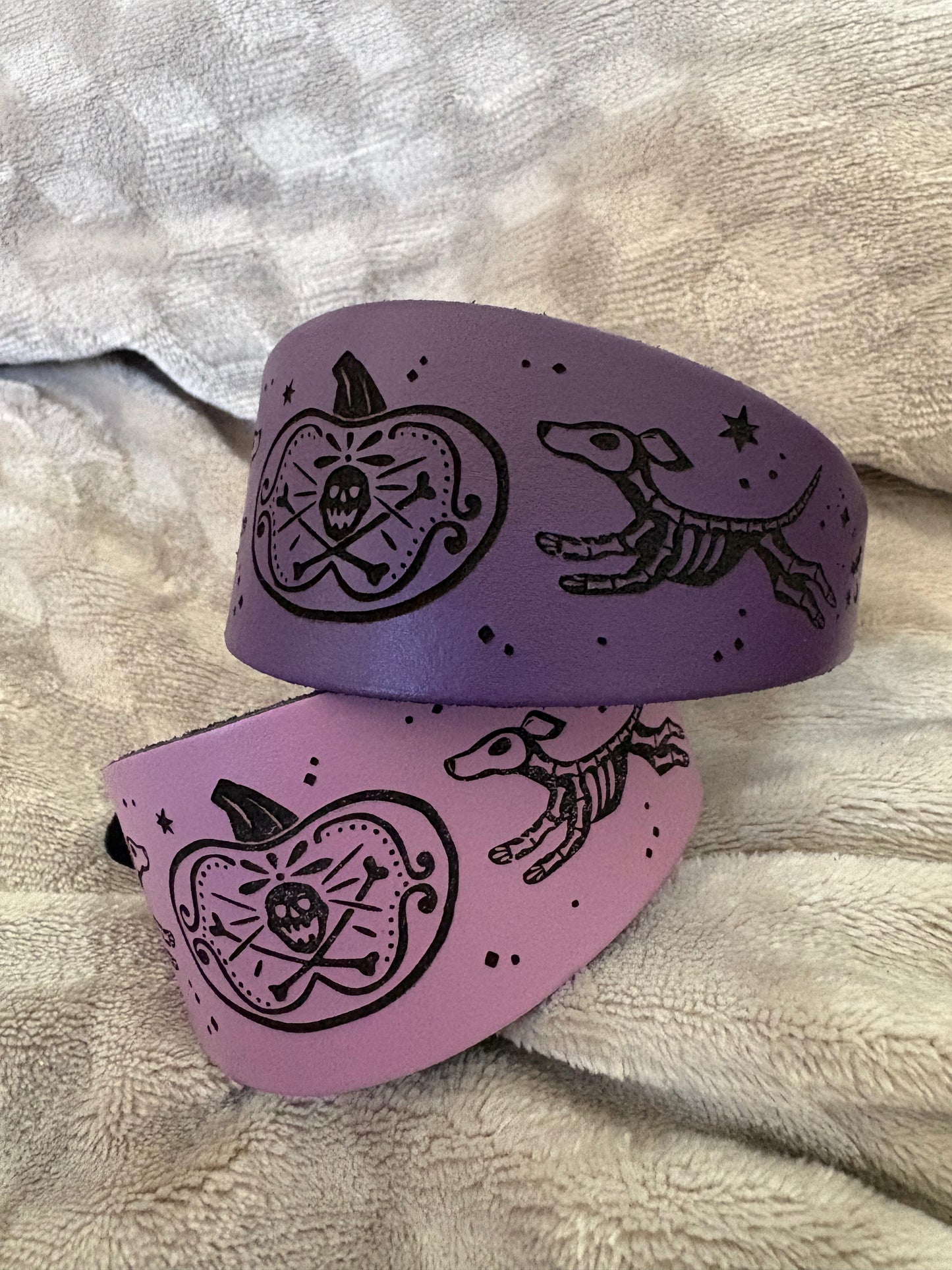 Leather Collar - HALLOWEEN - Skele-Hounds