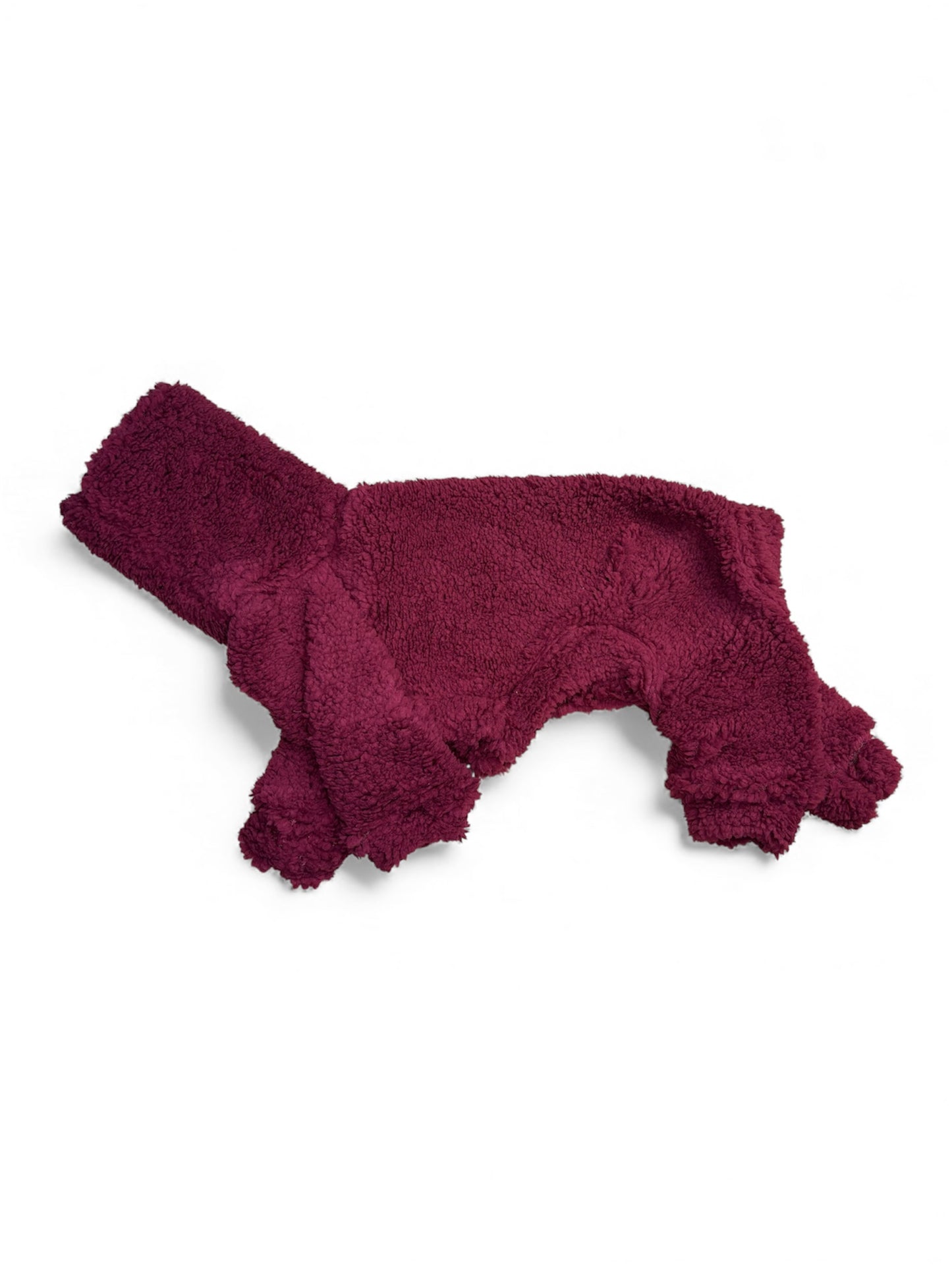 Cuddle Fur Fleece Suit - Burgundy