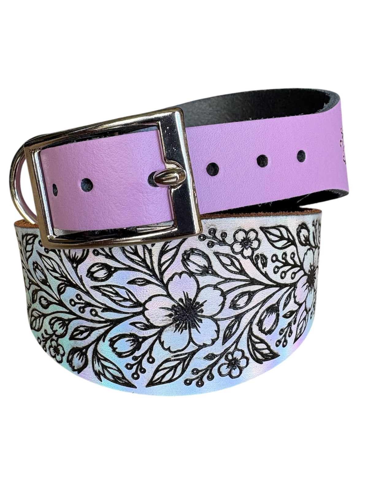 Leather Collar - Country Garden