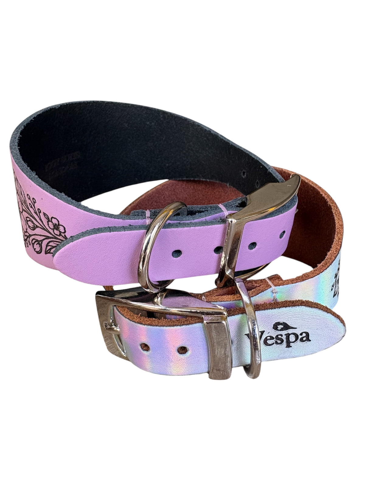 Leather Collar - Country Garden