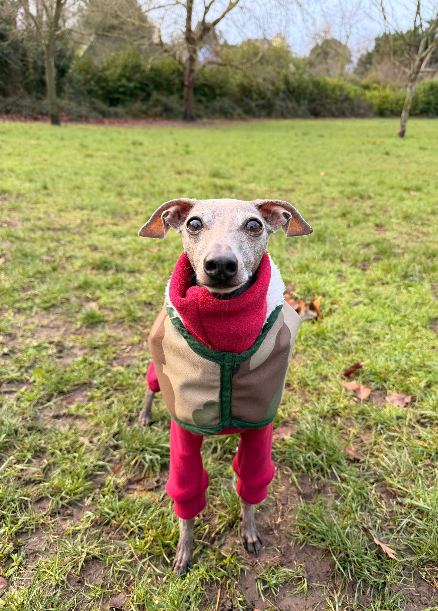 Ultra-Stretch Fleece Suit - Red