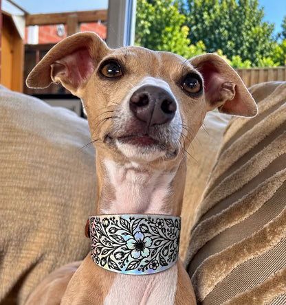 Leather Collar - Country Garden