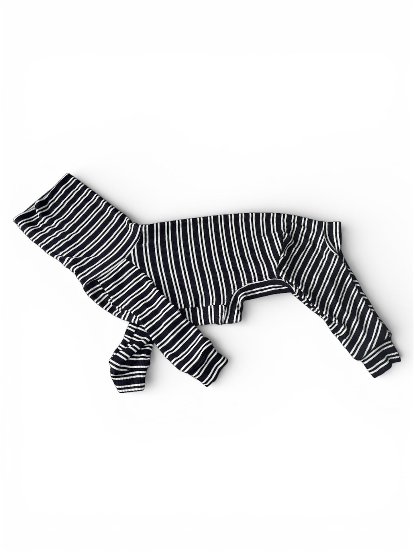 Ribbed Jersey Suit - Black & White