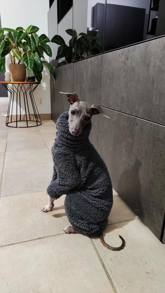 Cuddle Fur Fleece Suit - Dark Grey