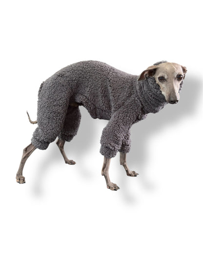 Cuddle Fur Fleece Suit - Dark Grey