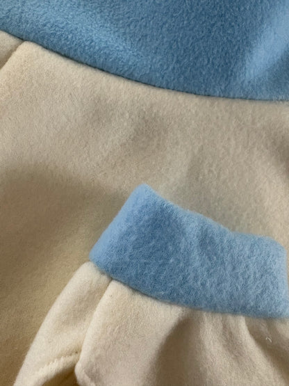 Fleece Vest - Baby Blue & White