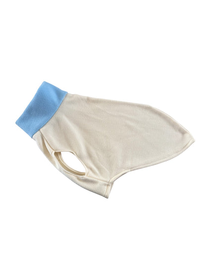 Fleece Vest - Baby Blue & White