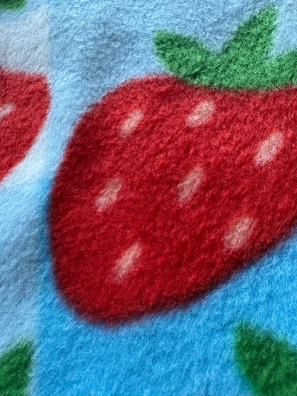 Fleece Vest - Strawberry Picnic