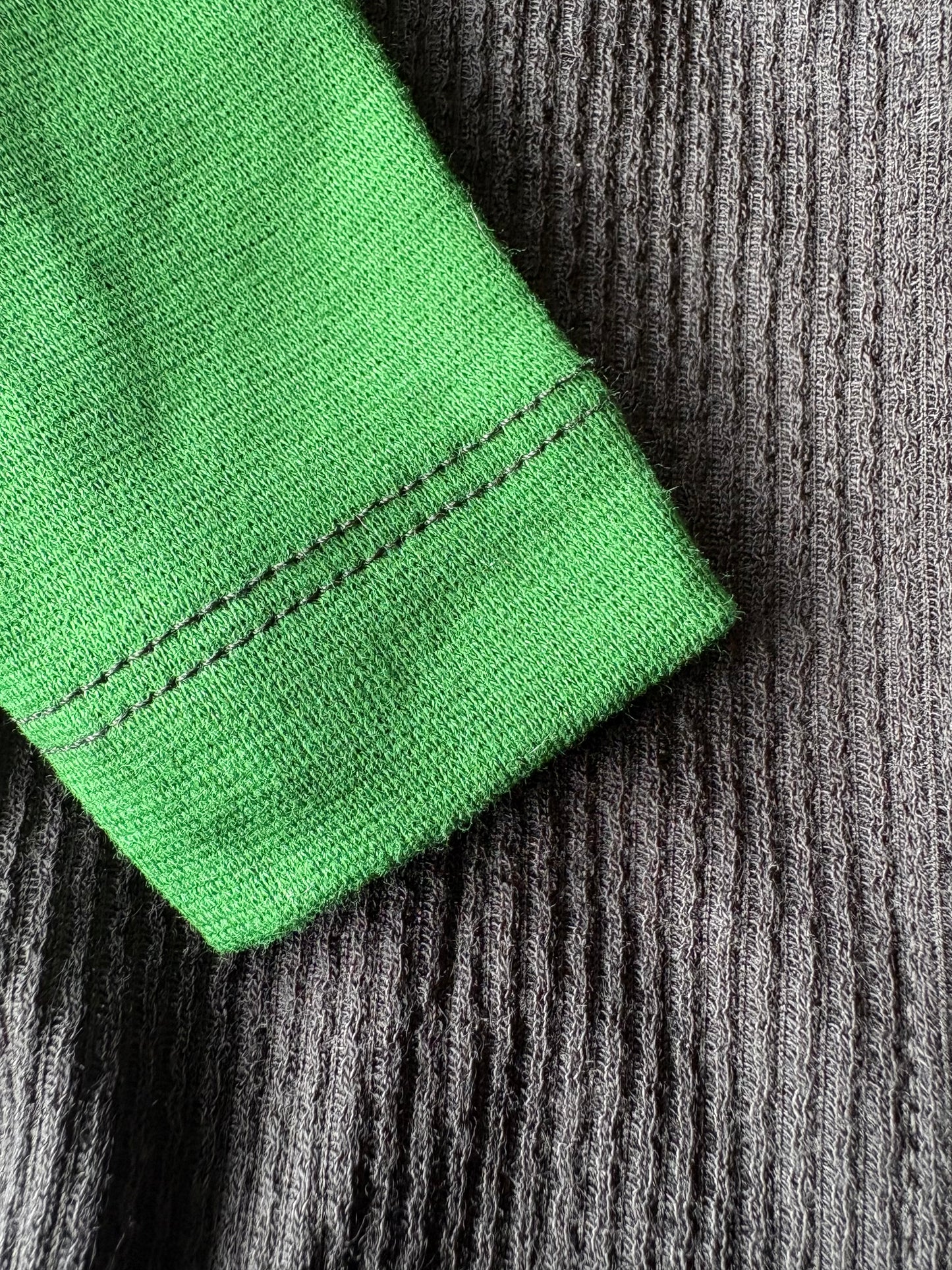 Ribbed Jersey T-Shirt - Black & Green