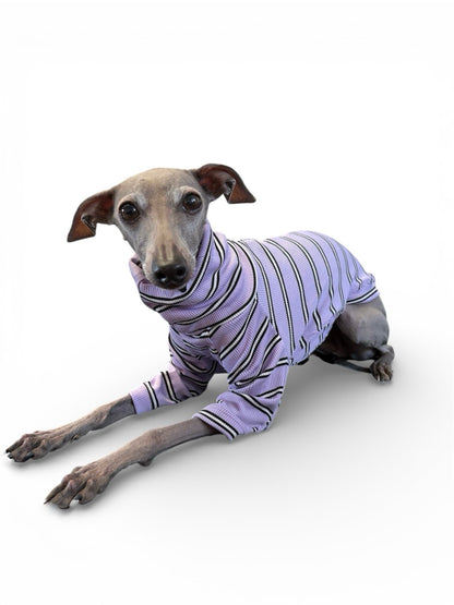 Ribbed Jersey T-Shirt - Lilac Stripe