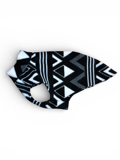 Fleece Vest - Aztec B&W