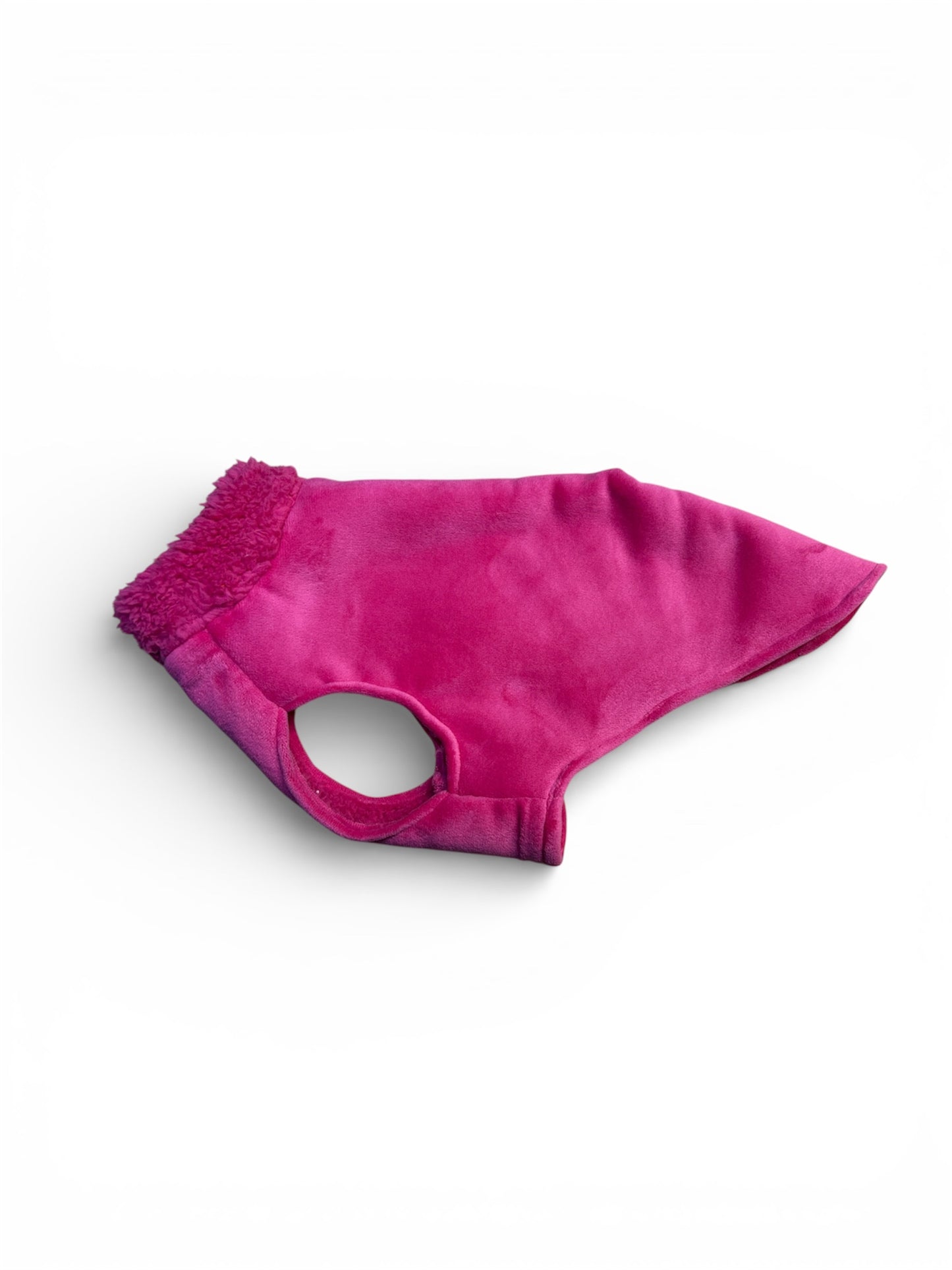 Sherpa Lined Fleece Vest - Magenta