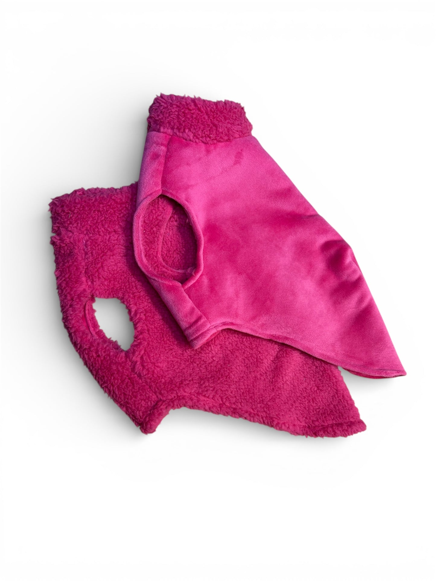 Sherpa Lined Fleece Vest - Magenta