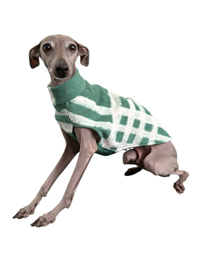 Fleece Vest - Green Check